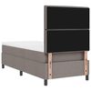vidaXL Boxspringbett mit Matratze mit Kopfteil Taupe 90 x 190 cm Stoff