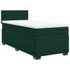 vidaXL Boxspringbett mit Matratze Dunkelgr&uuml;n 90x200 cm Samt