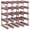 vidaXL Weinregal f&uuml;r 20 Flaschen Braun Massivholz Kiefer
