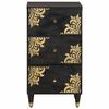 vidaXL Sideboard mit Regal Schwarz 40 x 33 x 75 cm Massivholz Mango