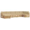 vidaXL Outdoor-Sofagarnitur mit Kissen 7 pcs Wei&szlig; und Beige