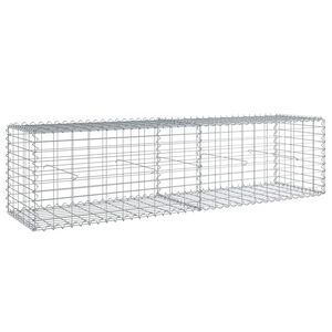 vidaXL Gabione mit Deckel 200x50x50 cm Verzinktes Eisen