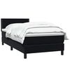 vidaXL Boxspringbett mit Matratze Schwarz 90x210 cm Samt