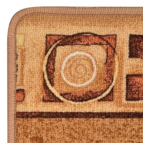 vidaXL Teppichl&auml;ufer Gummir&uuml;cken Beige 67x150 cm