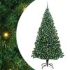 vidaXL K&uuml;nstlicher Weihnachtsbaum mit 300 LEDs mit St&auml;nder Gr&uuml;n 210 cm