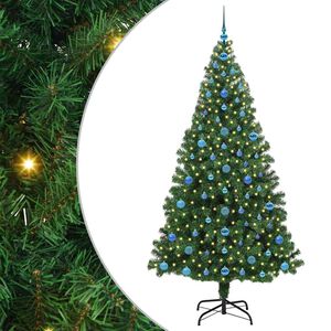 vidaXL K&uuml;nstlicher Weihnachtsbaum mit 300 LEDs mit St&auml;nder Gr&uuml;n 210 cm
