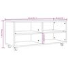 vidaXL TV-Schrank mit Rollen R&auml;uchereiche 90x35x35 cm Holzwerkstoff