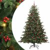 vidaXL K&uuml;nstlicher Weihnachtsbaum mit 300 LEDs mit St&auml;nder Gr&uuml;n 240 cm