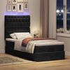 vidaXL Ottoman-Bett mit Matratzen & LEDs Schwarz 90x200 cm Samt