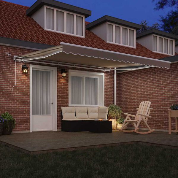 vidaXL Einziehbare Markise Beige 400 x 300 cm Polyester und Metall