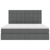 vidaXL Bett mit Stauraum und LED Dunkelgrau 160 x 200 cm Polyester