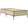 vidaXL Bettgestell Sonoma-Eiche 90x190 cm Holzwerkstoff und Metall