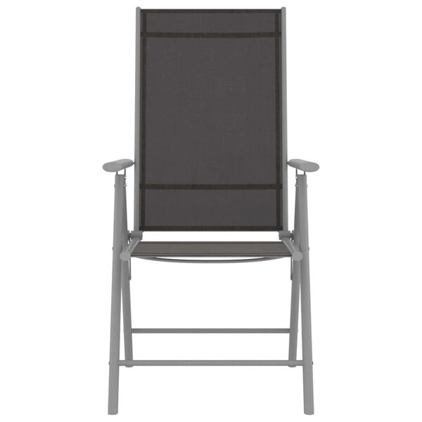 vidaXL 3-tlg. Bistro-Set Aluminium und Textilene Silbern
