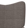 vidaXL Relaxsessel mit Hocker Taupe Stoff