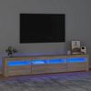 vidaXL TV-Schrank mit LED-Leuchten Sonoma-Eiche 210x35x40 cm