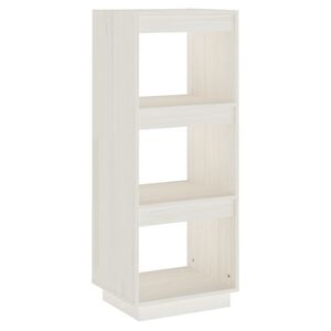vidaXL B&uuml;cherregal/Raumteiler Wei&szlig; 40x35x103 cm Massivholz Kiefer