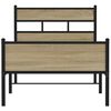 vidaXL Bettgestell ohne Matratze Sonoma-Eiche 100x200 cm Holzwerkstoff