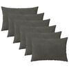 vidaXL Kissenbezug 6 pcs HEERLEN Dunkelgrau 50 x 70 cm Samt