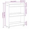 vidaXL Schrank Mit Rad Artisan-Eiche 60 x 22 x 79 cm