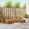 vidaXL Sofagarnituren 6 pcs Natur Massivholz Akazie