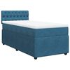 vidaXL Boxspringbett mit Matratze Blau 90x190 cm Samt