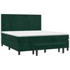vidaXL Boxspringbett mit Matratze Dunkelgr&uuml;n 180x200 cm Samt
