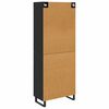 vidaXL Highboard Schwarz Eichen-Optik 69,5 x 34 x 180 cm Holzwerkstoff