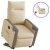 vidaXL Relaxsessel mit Aufstehhilfe Elektrisch Creme Stoff