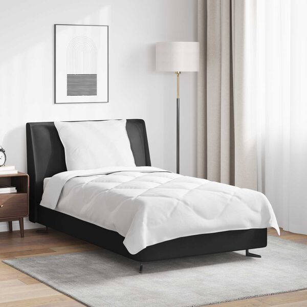 vidaXL Ganzjahresbettdecke mit Kissen 2 pcs Wei&szlig; Mikrofaser