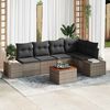 vidaXL Gartensofa-set mit Kissen 6 pcs Grau Poly-Rattan