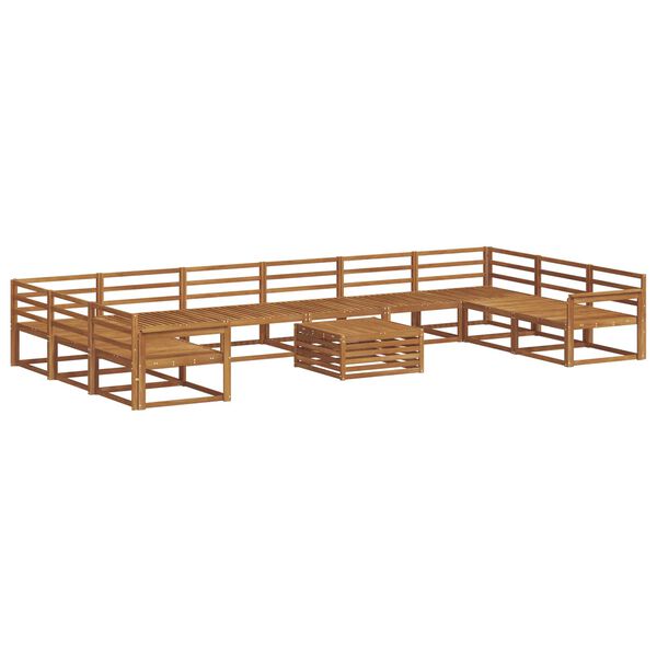 vidaXL Outdoor-Sofagarnitur 11 pcs Natur Massivholz Akazie