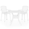 vidaXL 3-tlg. Bistro-Set Aluminiumguss Wei&szlig;