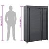 vidaXL Faltschrank Grau 110x45x175 cm Stoff