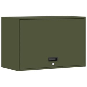 vidaXL Wandschrank f&uuml;r die Garage mit Gasdrucklift-T&uuml;r Olivgr&uuml;n
