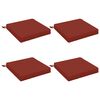 vidaXL Sitzkissen SOEST 4 stk. 100 % Polyester Rot 50 x 50 x 7 cm