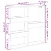 vidaXL Wandschrank Artisan-Eiche 80x15x80 cm Holzwerkstoff