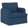 vidaXL Sofa 120cm 2 pcs Blau Metall