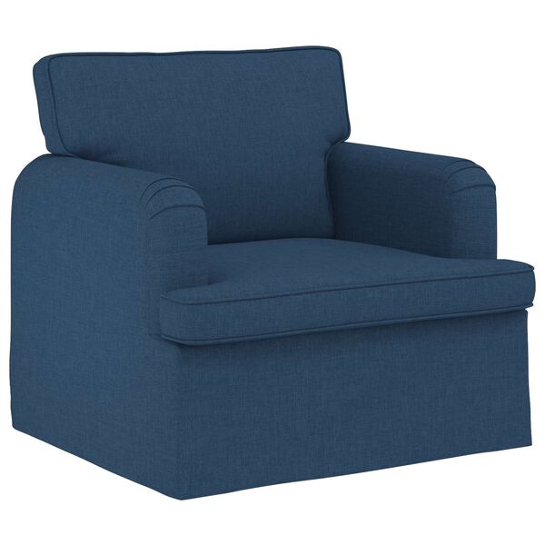 vidaXL Sofa 120cm 2 pcs Blau Metall