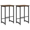 vidaXL Barhocker 2 pcs Raucheiche 40 x 32 x 64 cm Holzwerkstoff