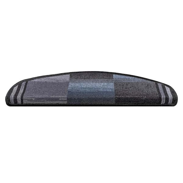 vidaXL Treppenmatten Selbstklebend 15 Stk. Schwarz und Grau 65x21x4 cm