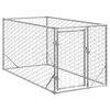 vidaXL Outdoor-Hundezwinger mit T&uuml;r 2x1x1 m Verzinkter Stahl