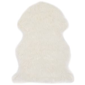 vidaXL Teppich 60x90 cm K&uuml;nstlicher Schafspelz Wei&szlig;
