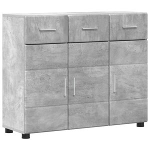 vidaXL Sideboard FLORIN 88,5 x 30,5 x 73 cm Beton Grau Holzwerkstoff