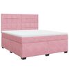 vidaXL Boxspringbett mit Matratze Rosa 180x200 cm Samt