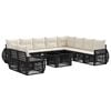 vidaXL Gartensofa-set 11 stk. Schwarz und Cremewei&szlig; 100 x 55 x 73 cm
