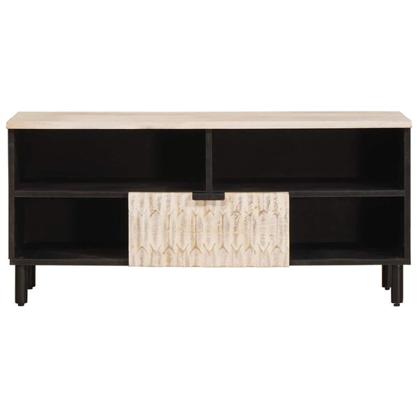 vidaXL TV-Schr&auml;nk Wei&szlig;e gewaschene Oberfl&auml;che 100 x 33,5 x 46 cm