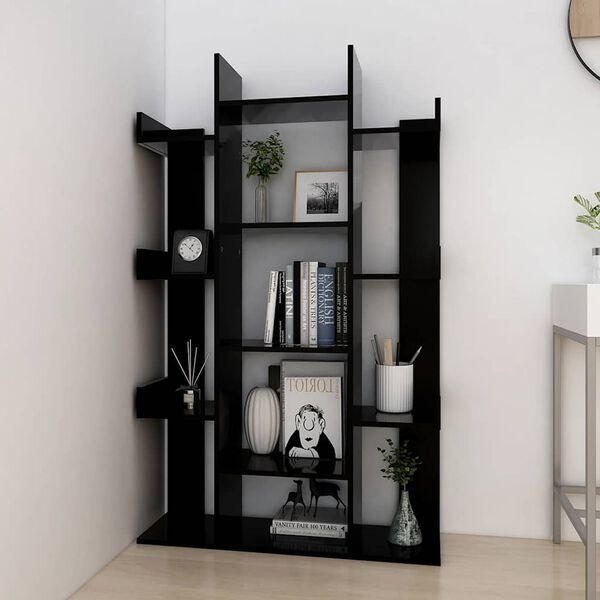 vidaXL Bücherregal Schwarz 86x25,5x140 cm Holzwerkstoff