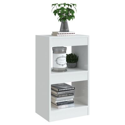 vidaXL Bücherregal/Raumteiler Hochglanz-Weiß 40x30x72 cm