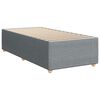 vidaXL Boxspringbett mit Matratze Hellgrau 100x200 cm Stoff