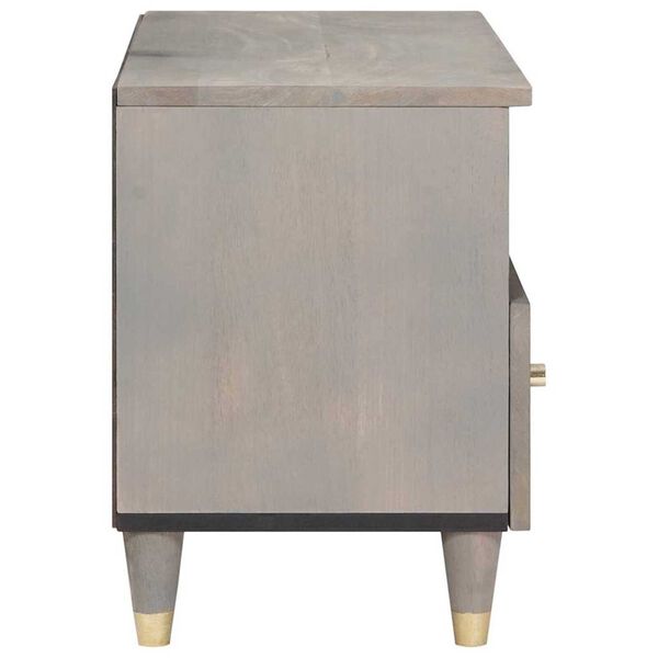 vidaXL TV-Schr&auml;nk mit Schubladen Grau 70 x 33 x 46 cm Massivholz Mango